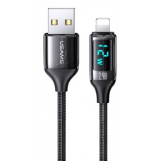 USAMS καλώδιο Lightning σε USB US-SJ543, 2.4A, 1.2m, μαύρο