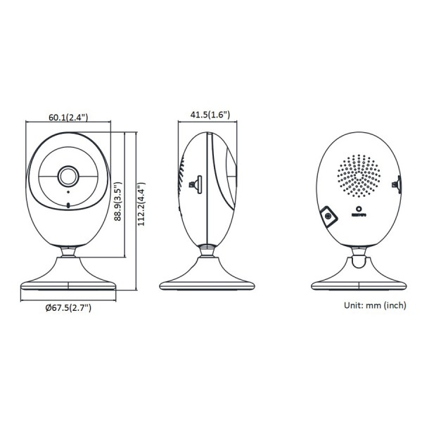 HIKVISION HIWATCH smart camera U1, Wi-Fi, IR, 2MP Full HD, 2.0 mm HIKVISION HIWATCH smart camera U1, Wi-Fi, IR, 2MP Full HD, 2.0 mm