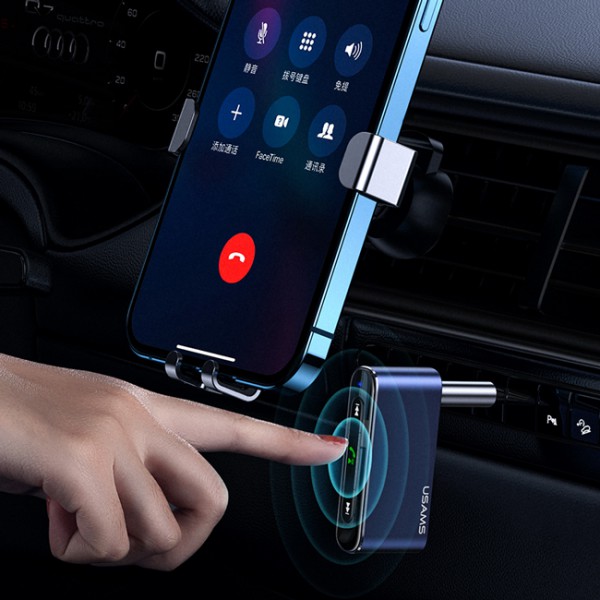 USAMS ασύρματο audio receiver US-SJ519 με μικρόφωνο, Bluetooth 5.0, γκρι USAMS ασύρματο audio receiver US-SJ519 με μικρόφωνο, Bluetooth 5.0, γκρι