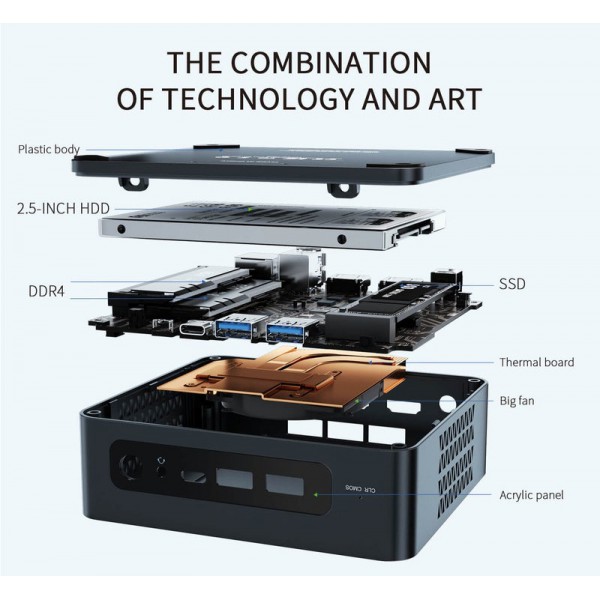 BEELINK mini PC U59, INTEL CPU N5095, 8GB, 256GB SSD, Windows 10 Pro BEELINK mini PC U59, INTEL CPU N5095, 8GB, 256GB SSD, Windows 10 Pro