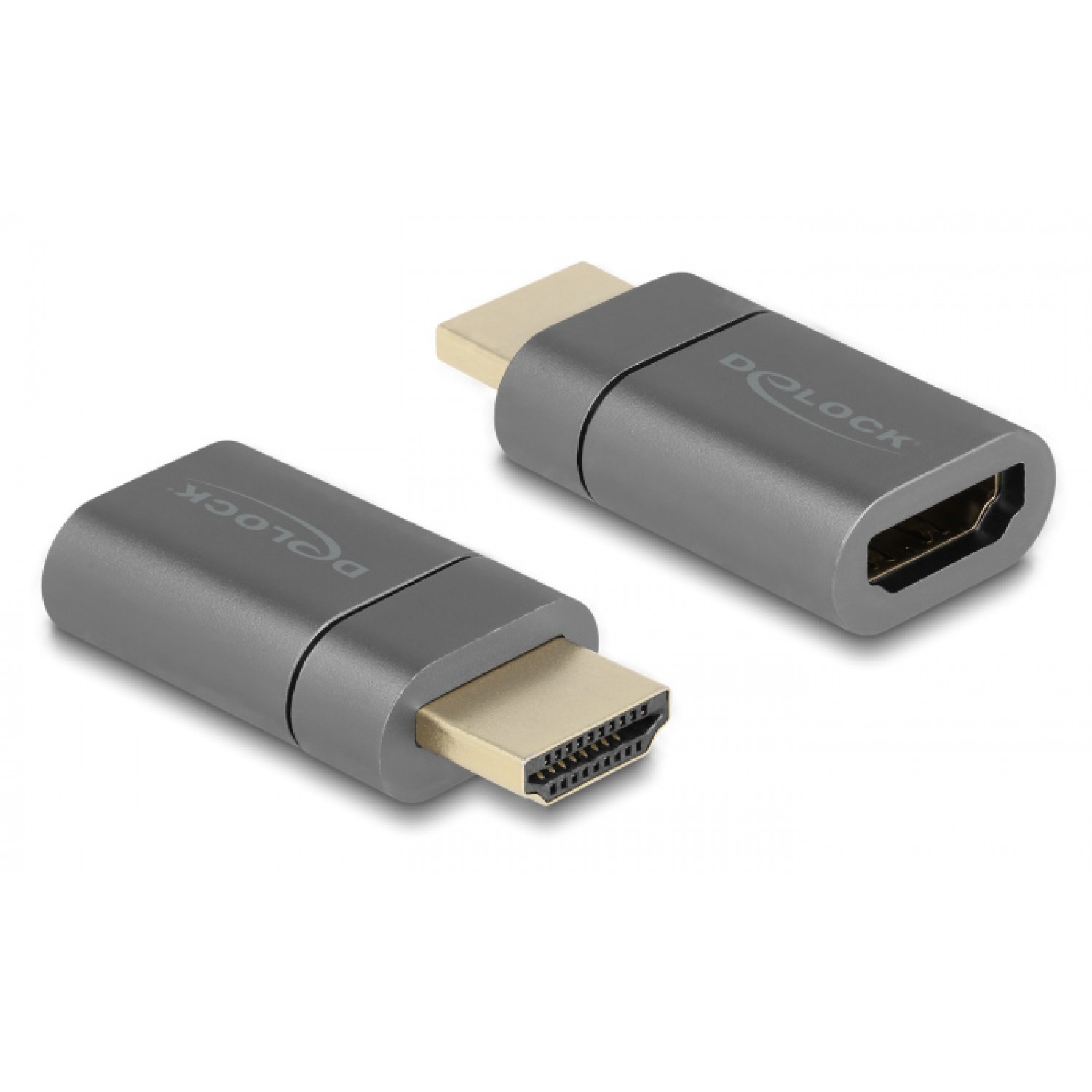 DELOCK αντάπτορας HDMI αρσενικό σε θηλυκό 66684, μαγνητικός, 8K, γκρι