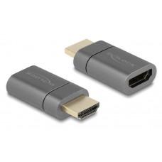 DELOCK αντάπτορας HDMI αρσενικό σε θηλυκό 66684, μαγνητικός, 8K, γκρι