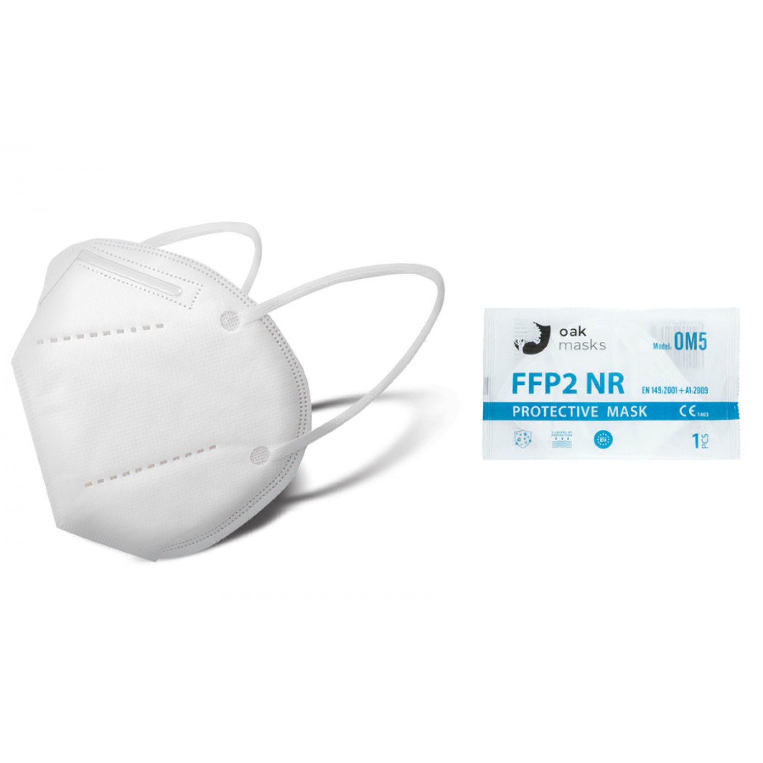 OAK MASKS μάσκα υψηλής προστασίας FFP2 OM5, 5 στρωμάτων, 20τμχ, λευκή OAK MASKS μάσκα υψηλής προστασίας FFP2 OM5, 5 στρωμάτων, 20τμχ, λευκή
