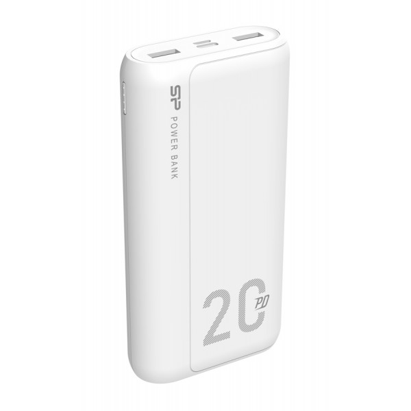 SILICON POWER power bank QS15, 20000mAh, 2x USB & USB Type-C, 18W, λευκό SILICON POWER power bank QS15, 20000mAh, 2x USB & USB Type-C, 18W, λευκό