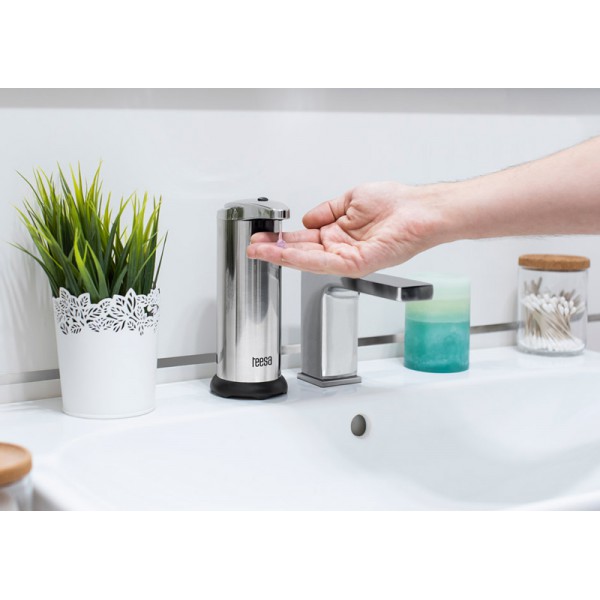 TEESA αυτόματος διανεμητής κρεμοσάπουνου TSA8073, 250ml, ασημί TEESA αυτόματος διανεμητής κρεμοσάπουνου TSA8073, 250ml, ασημί