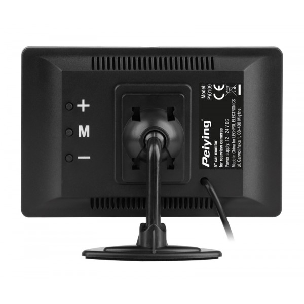 PEIYING οθόνη αυτοκινήτου PY0109 για κάμερες, 5" TFT έγχρωμη, μαύρη PEIYING οθόνη αυτοκινήτου PY0109 για κάμερες, 5" TFT έγχρωμη, μαύρη