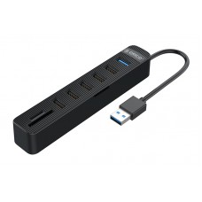 ORICO USB hub TWU32-6AST με card reader, 8x θυρών, 5Gbps, USB, μαύρο