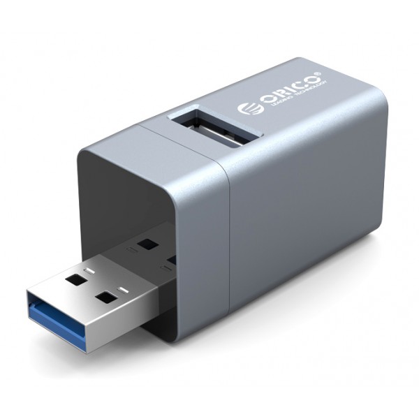 ORICO USB hub MINI-U32L, 3x θυρών, 5Gbps, USB σύνδεση, γκρι