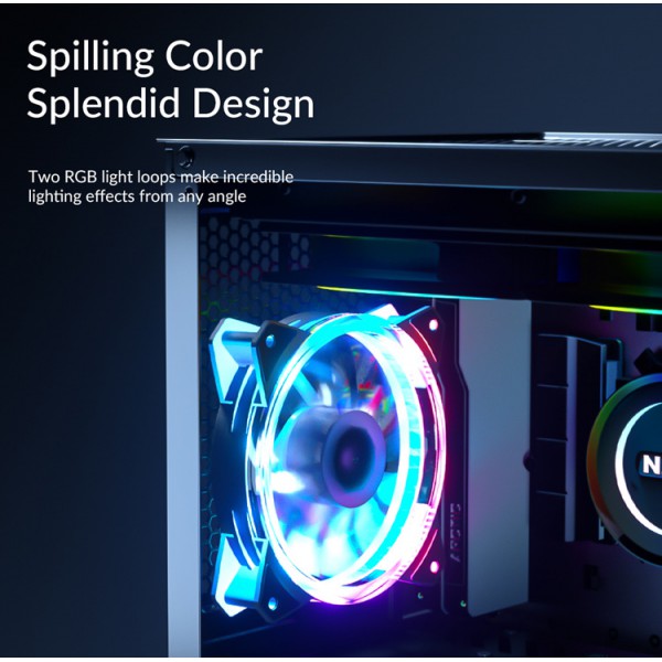 ORICO LED ανεμιστήρας CSF-2SY-4P, 120mm, 4pin & 3pin, dual ring RGB ORICO LED ανεμιστήρας CSF-2SY-4P, 120mm, 4pin & 3pin, dual ring RGB