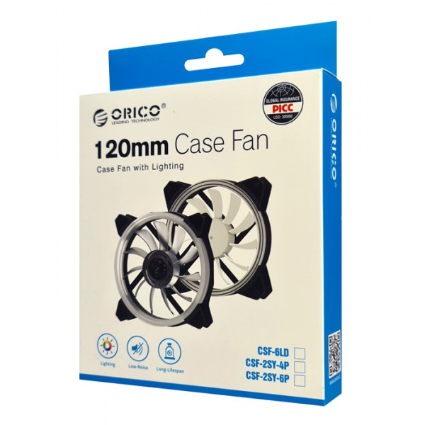 ORICO LED ανεμιστήρας CSF-2SY-4P, 120mm, 4pin & 3pin, dual ring RGB ORICO LED ανεμιστήρας CSF-2SY-4P, 120mm, 4pin & 3pin, dual ring RGB