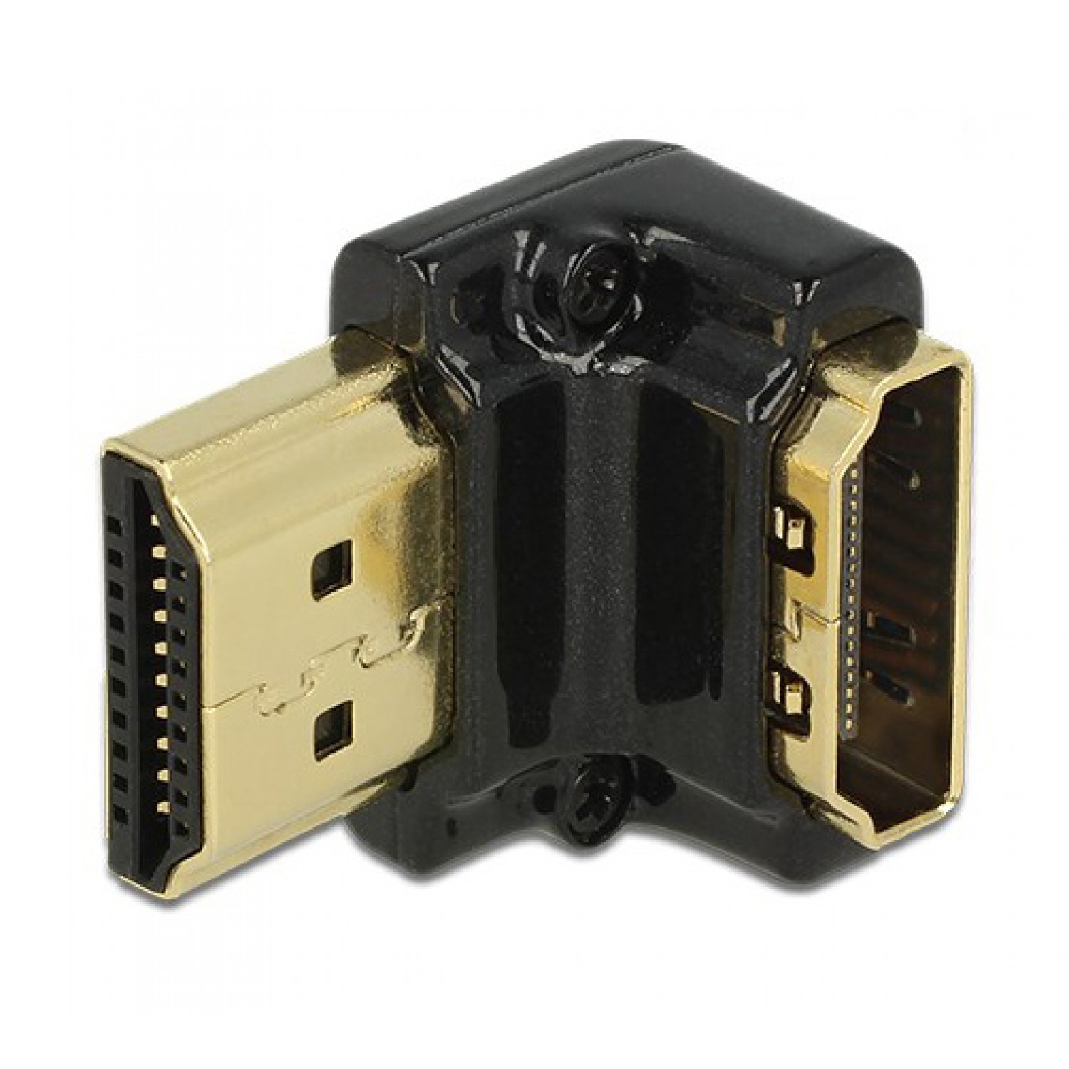 DELOCK αντάπτορας HDMI-A θηλυκό σε HDMI-A αρσενικό 65662, 4K, 90° down