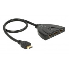 DELOCK HDMI UHD Switch 3x HDMI είσοδοι σε 1x HDMI 4K έξοδο 18600, 50cm