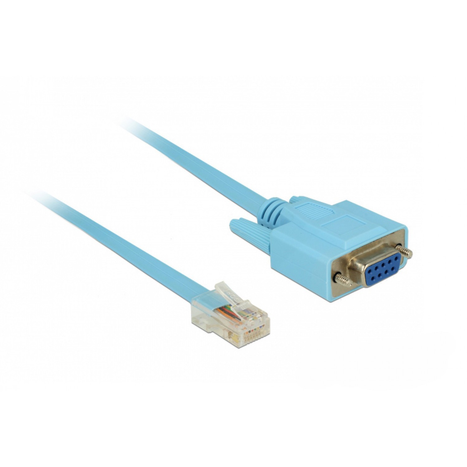 DELOCK Καλώδιο Serial RS-232 DB9 female σε RJ45 male, 1m, μπλε DELOCK Καλώδιο Serial RS-232 DB9 female σε RJ45 male, 1m, μπλε
