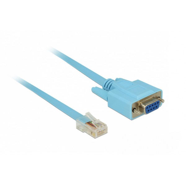 DELOCK Καλώδιο Serial RS-232 DB9 female σε RJ45 male, 1m, μπλε DELOCK Καλώδιο Serial RS-232 DB9 female σε RJ45 male, 1m, μπλε
