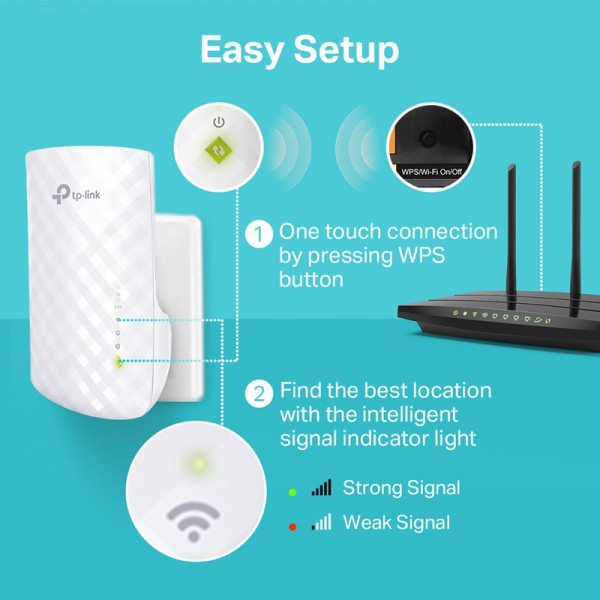 TP-LINK mesh WiFi extender RE220, AC750, dual band, Ver 3.0 TP-LINK mesh WiFi extender RE220, AC750, dual band, Ver 3.0