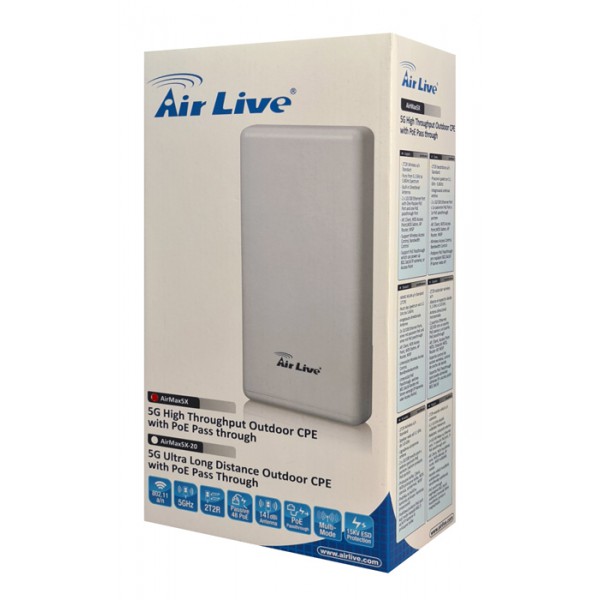 AIRLIVE wireless outdoor AP/Bridge/CPE AIRMAX5X, 5GHz, 2x PoE ports AIRLIVE wireless outdoor AP/Bridge/CPE AIRMAX5X, 5GHz, 2x PoE ports