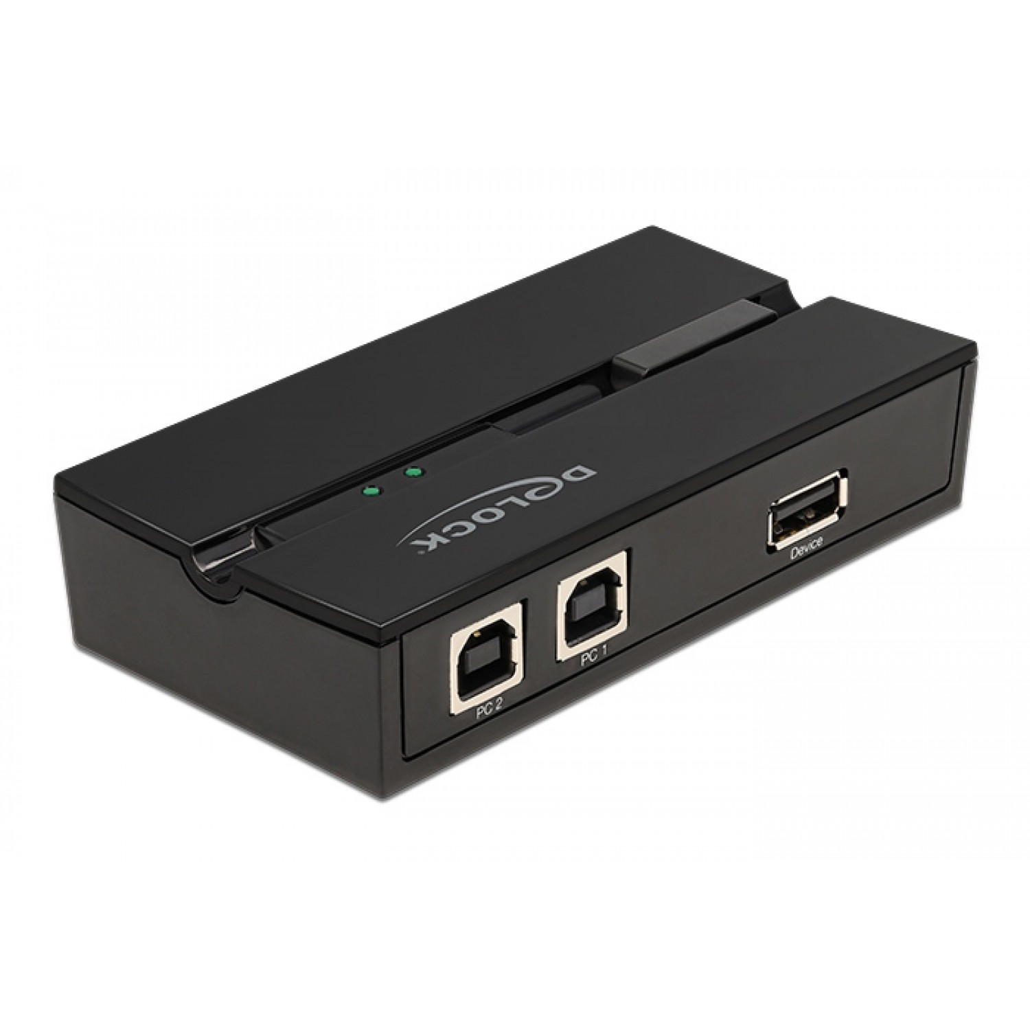 DELOCK USB 2.0 switch 11491, 2x USB Type B σε USB, με μαγνήτη, μαύρο