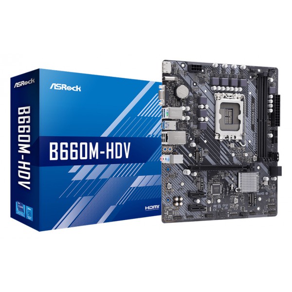 ASROCK μητρική B660M-HDV, 2x DDR4, s1700, USB 3.2 Gen1, mATX ASROCK μητρική B660M-HDV, 2x DDR4, s1700, USB 3.2 Gen1, mATX