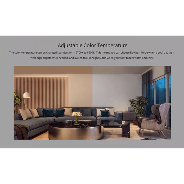 YEELIGHT smart φωτιστικό οροφής YLXD038, 50.5 x 50.5cm, 50W, 2700-6500K