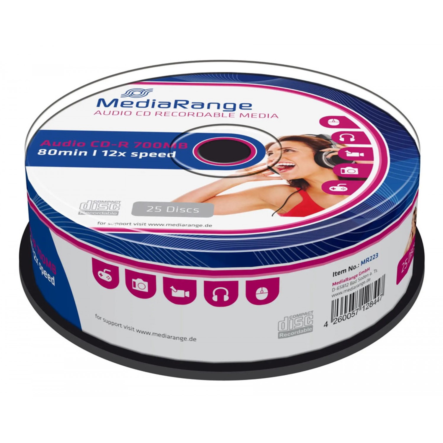 MEDIARANGE AUDIO CD-R 12x 700MB/80min, cake box, 25τμχ MEDIARANGE AUDIO CD-R 12x 700MB/80min, cake box, 25τμχ