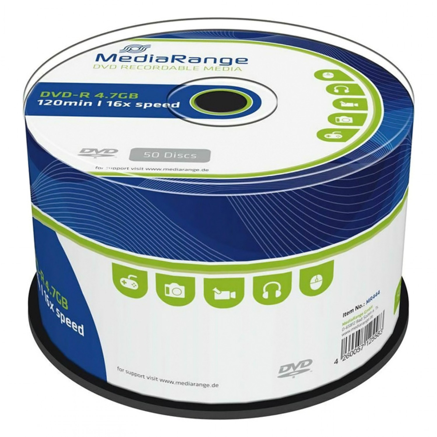 MEDIARANGE DVD-R 4.7GB 16x, cake box, 50τμχ