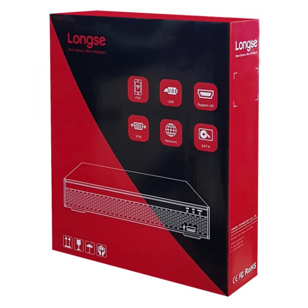 LONGSE XVR υβριδικό καταγραφικό XVRT3004HD, H.265/H.264, 4+2 IP κανάλια LONGSE XVR υβριδικό καταγραφικό XVRT3004HD, H.265/H.264, 4+2 IP κανάλια