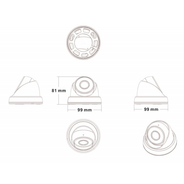 LONGSE υβριδική κάμερα LIRDLAHTC200F, 2.8mm, 1/3" CMOS 2MP, IR 20m