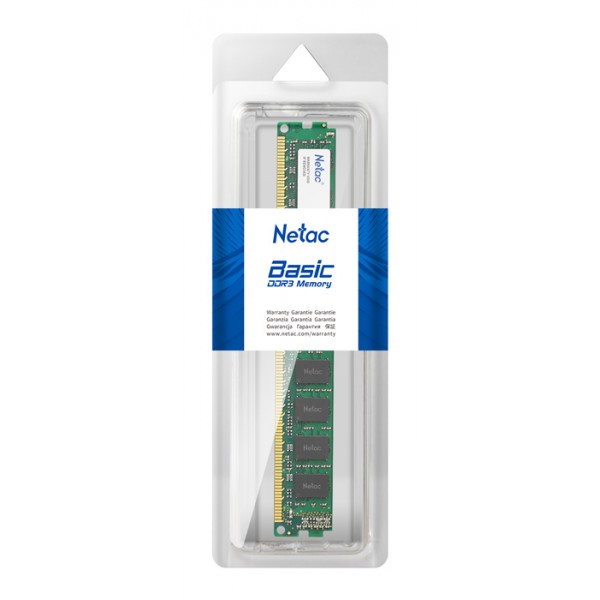 NETAC μνήμη DDR3 UDIMM NTBSD3P16SP-04, 4GB, 1600MHz, CL11