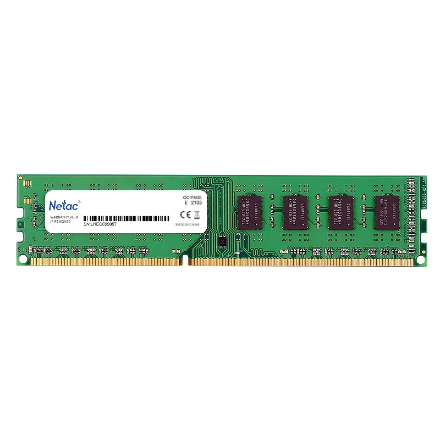 NETAC μνήμη DDR3 UDIMM NTBSD3P16SP-04, 4GB, 1600MHz, CL11