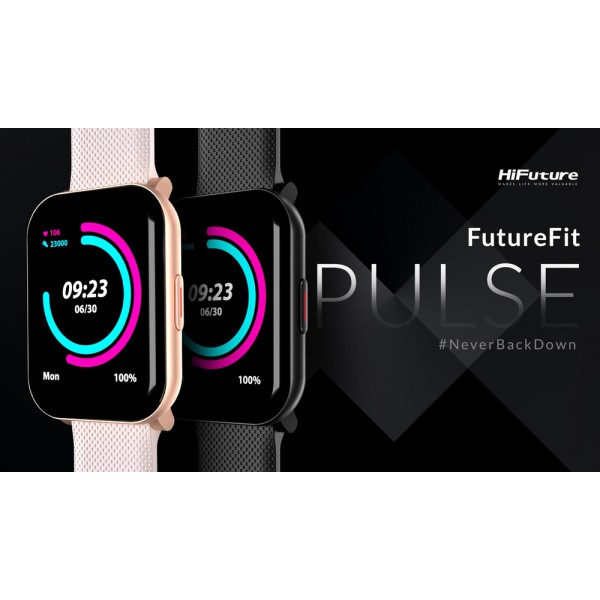 HIFUTURE smartwatch FutureFit Pulse, 1.69", IP68, heart rate, μαύρο