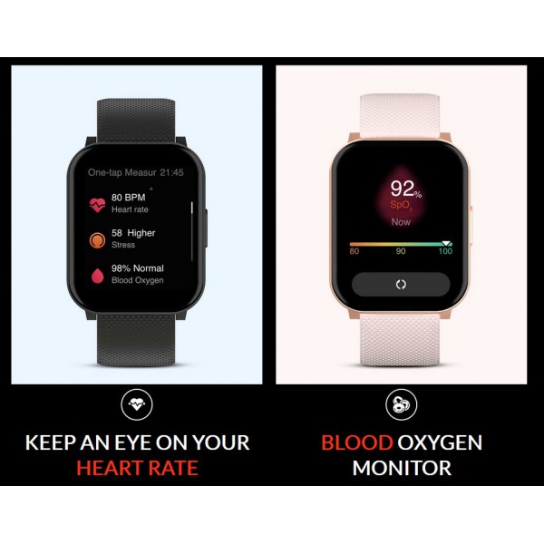 HIFUTURE smartwatch FutureFit Pulse, 1.69", IP68, heart rate, ροζ