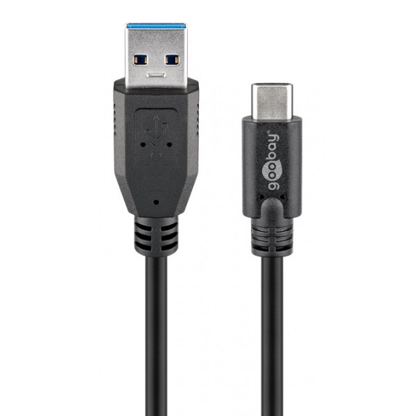 GOOBAY καλώδιο USB σε USB-C 67890, 5Gbit/s, 15W, 1m, μαύρο GOOBAY καλώδιο USB σε USB-C 67890, 5Gbit/s, 15W, 1m, μαύρο