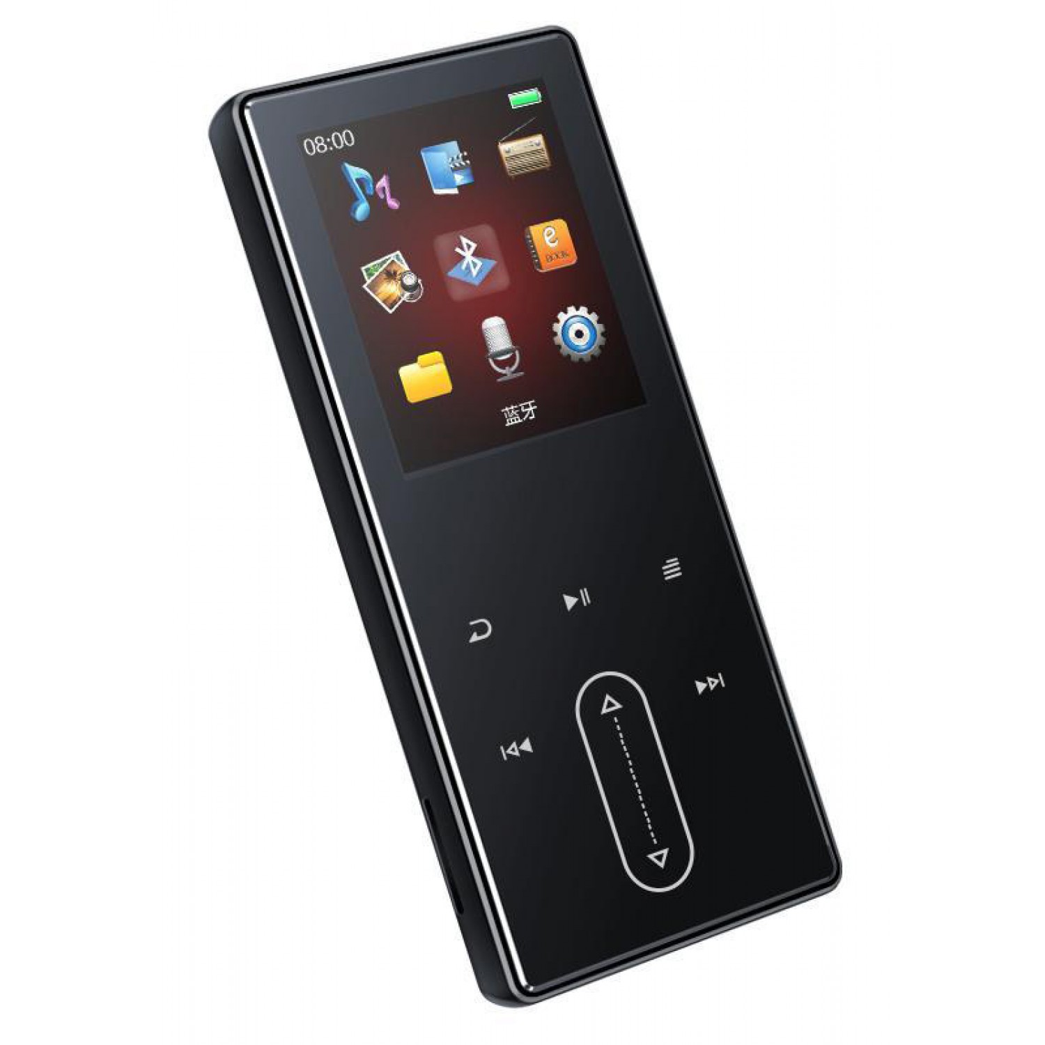 RUIZU MP3 player D22 με ηχείο, 1.8", 8GB, BT, ελληνικό μενού, μαύρο