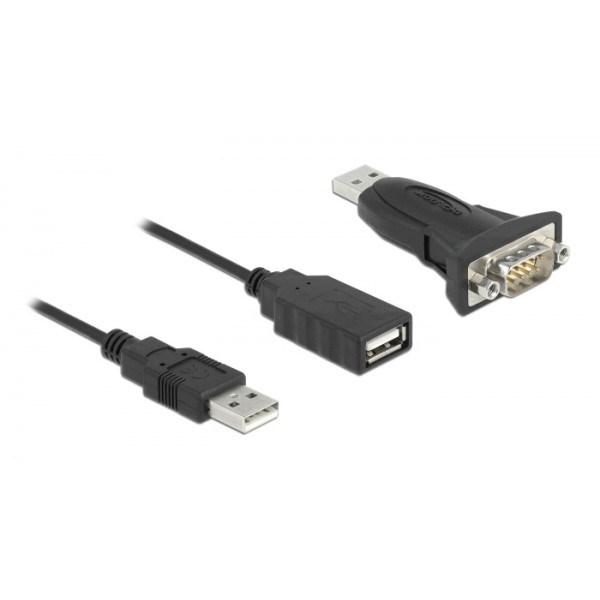 DELOCK αντάπτορας USB σε RS-232 DB9 61506 με καλώδιο USB, 0.8m, μαύρο DELOCK αντάπτορας USB σε RS-232 DB9 61506 με καλώδιο USB, 0.8m, μαύρο