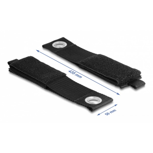 DELOCK ιμάντες τύπου Velcro 19567, 43.5 x 5cm, μαύρος, 5τμχ DELOCK ιμάντες τύπου Velcro 19567, 43.5 x 5cm, μαύρος, 5τμχ