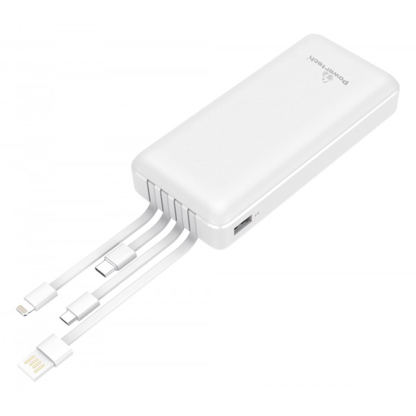 POWERTECH Power Bank PT-979 20000mAh, 4x Output, PD 20W & QC 18W, λευκό POWERTECH Power Bank PT-979 20000mAh, 4x Output, PD 20W & QC 18W, λευκό
