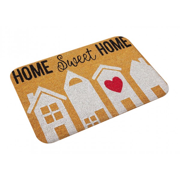 Πατάκι εισόδου sweet home HUH-0071, αντιολισθητικό, 40 x 60cm, πορτοκαλί Πατάκι εισόδου sweet home HUH-0071, αντιολισθητικό, 40 x 60cm, πορτοκαλί