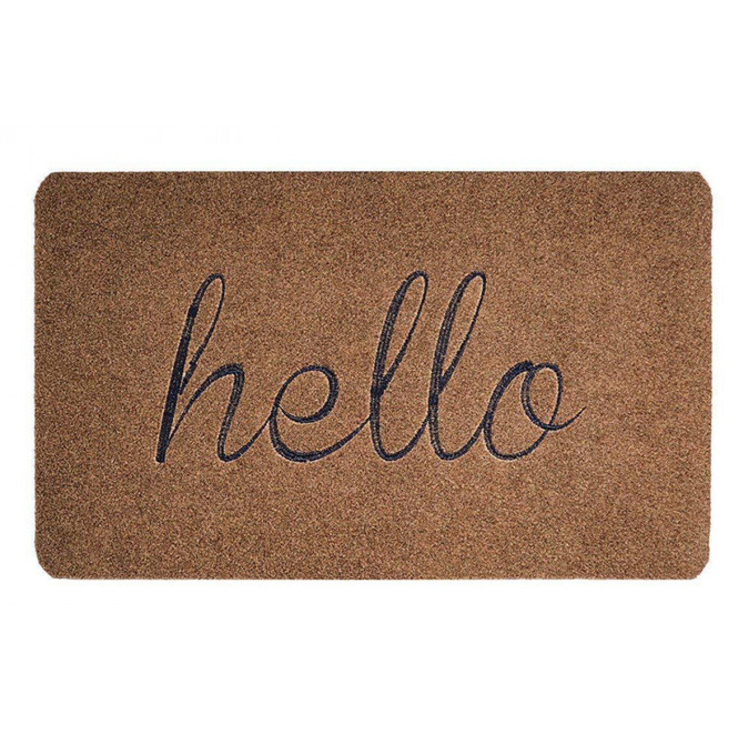 Πατάκι εισόδου hello HUH-0074, αντιολισθητικό, 60 x 90cm, καφέ