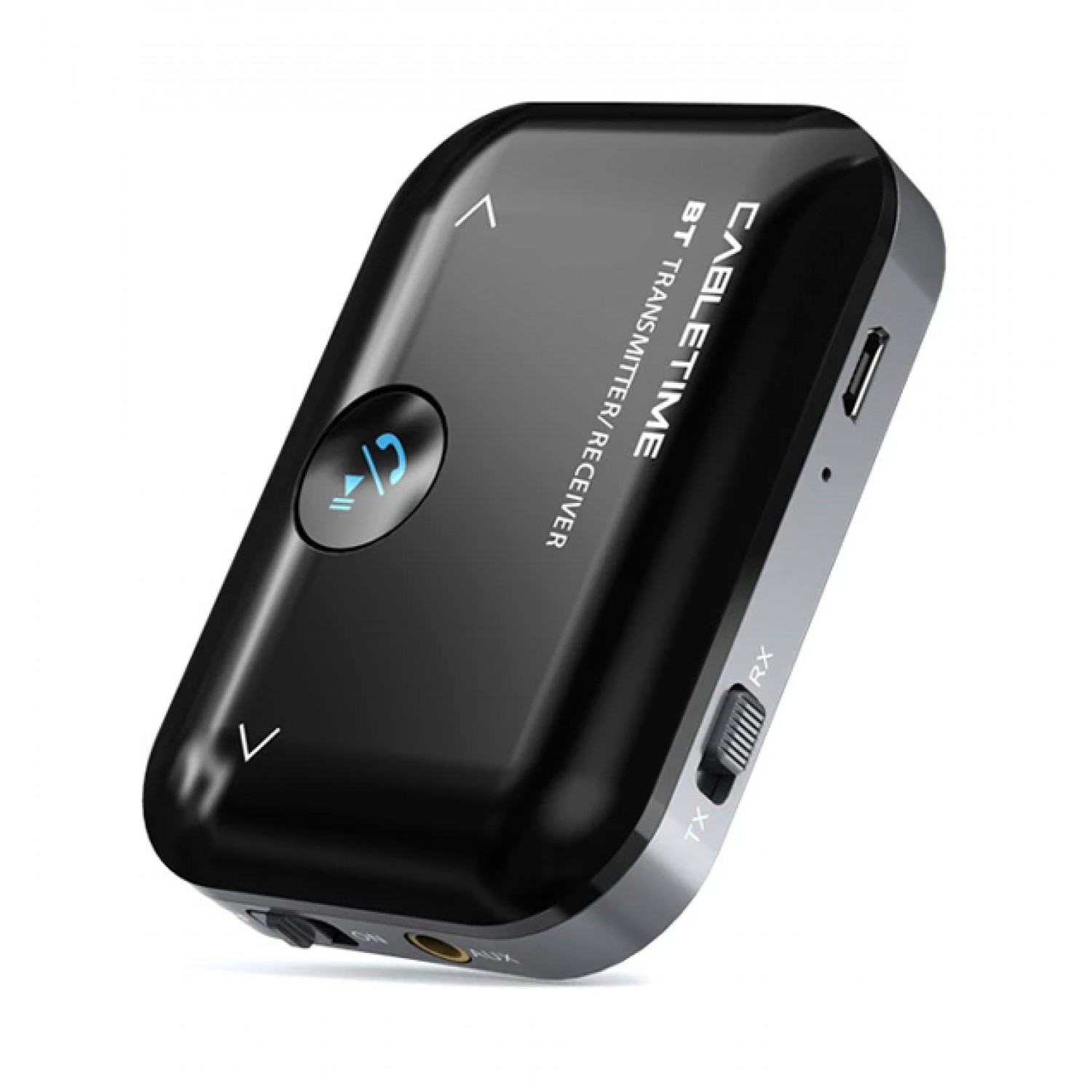 CABLETIME Bluetooth transmitter/receiver CT-BT01, BT 5.0, 450mAh, μαύρο
