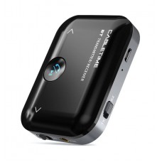 CABLETIME Bluetooth transmitter/receiver CT-BT01, BT 5.0, 450mAh, μαύρο