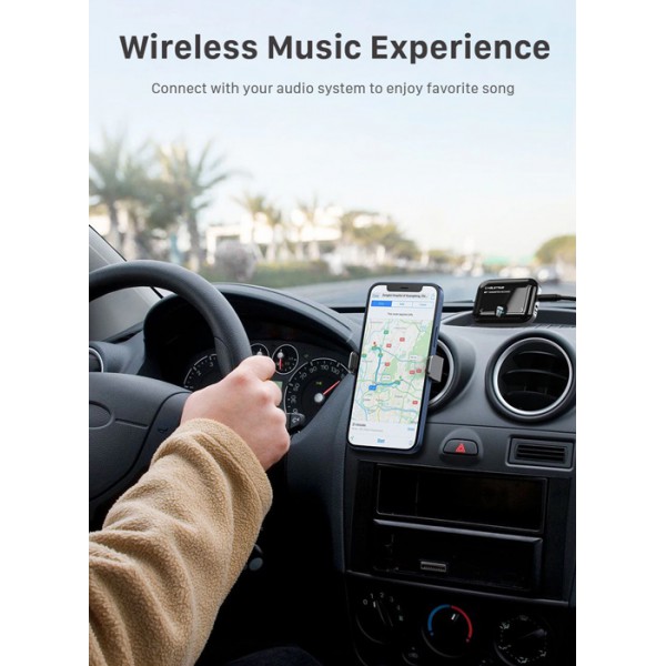 CABLETIME Bluetooth transmitter/receiver CT-BT01, BT 5.0, 450mAh, μαύρο