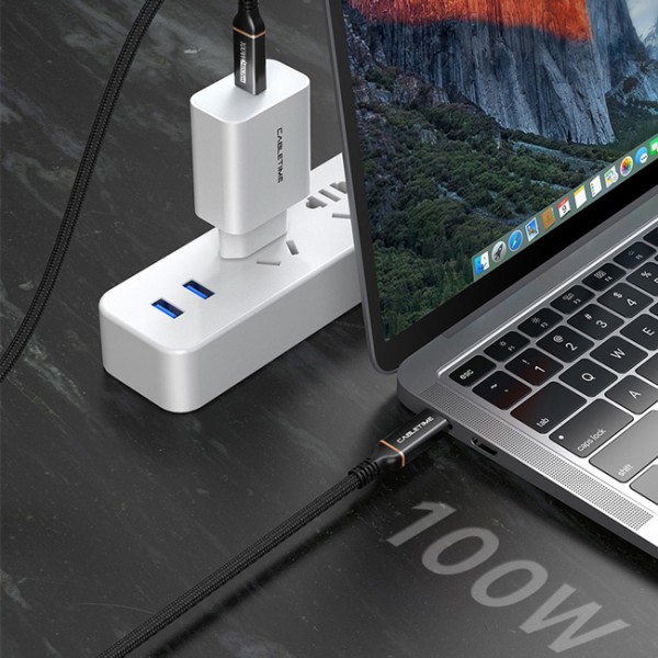 CABLETIME καλώδιο USB Type-C CT-USB4, 100W, 8K, 40Gbps, 1m, μαύρο CABLETIME καλώδιο USB Type-C CT-USB4, 100W, 8K, 40Gbps, 1m, μαύρο
