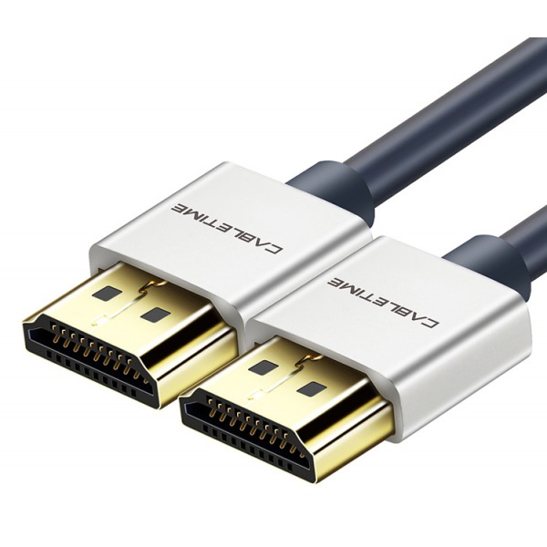 CABLETIME καλώδιο HDMI 2.0 AV540, gold plated, 32AWG, 4K, 1m, μπλε CABLETIME καλώδιο HDMI 2.0 AV540, gold plated, 32AWG, 4K, 1m, μπλε