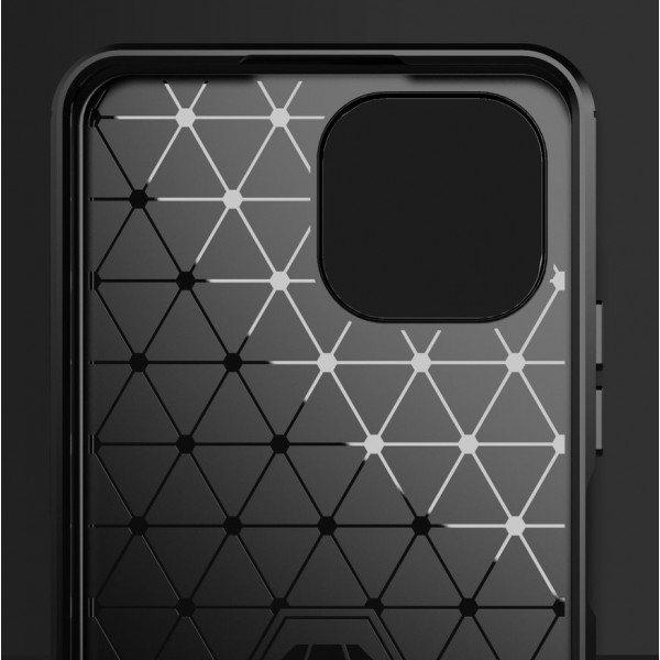 POWERTECH θήκη Carbon MOB-1713 για Xiaomi Mi 11 Lite 5G, μαύρη