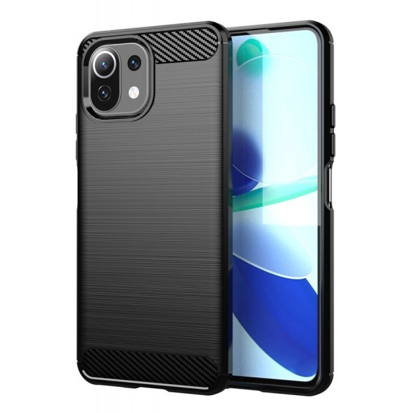 POWERTECH θήκη Carbon MOB-1713 για Xiaomi Mi 11 Lite 5G, μαύρη