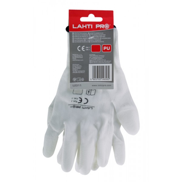 LAHTI PRO γάντια εργασίας L2311, λεπτά, 11/2XL, λευκά LAHTI PRO γάντια εργασίας L2311, λεπτά, 11/2XL, λευκά