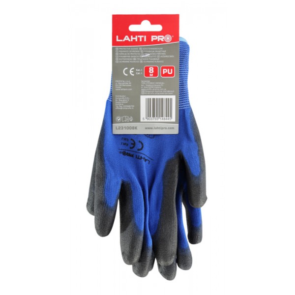 LAHTI PRO γάντια εργασίας L2310, αντιολισθητικά, 8/M, μπλε-μαύρο LAHTI PRO γάντια εργασίας L2310, αντιολισθητικά, 8/M, μπλε-μαύρο