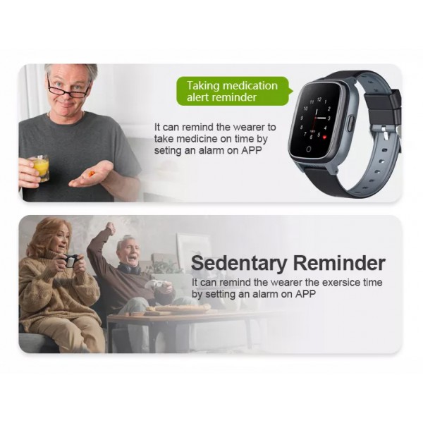 INTIME GPS smartwatch ΙΤ-047, 1.4", camera, 4G, IP67, μαύρο