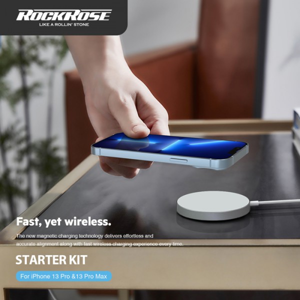 ROCKROSE kit φόρτισης & προστασίας Starter, iPhone 13 Pro Max, 20W & 15W