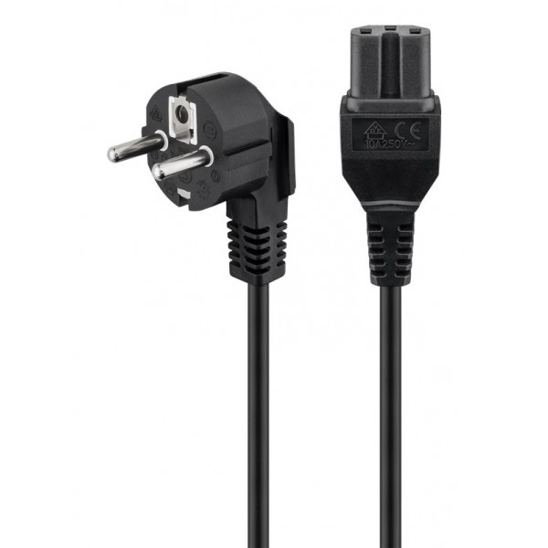 GOOBAY καλώδιο τροφοδοσίας 93277, γωνιακό, 0.75mm², 2m, μαύρο GOOBAY καλώδιο τροφοδοσίας 93277, γωνιακό, 0.75mm², 2m, μαύρο